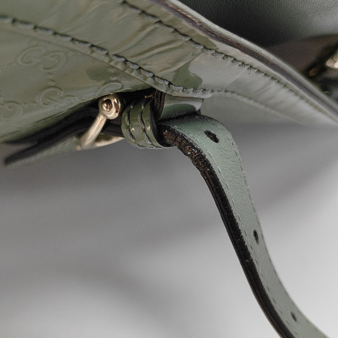 Microguccissima Monogram Calfskin Green