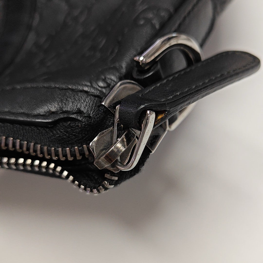 Monogram Calfskin Tote Bag Black