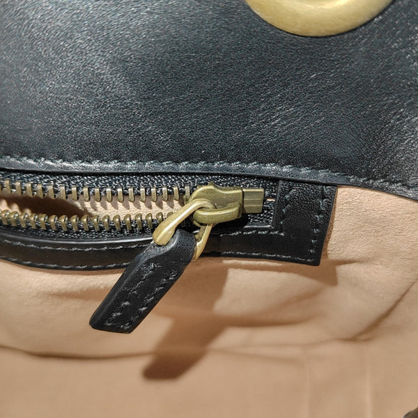 GG Marmont Medium Quilted Calfskin Black