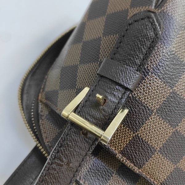 RIVINGTON Damier Ebene Coated Canvas Brown