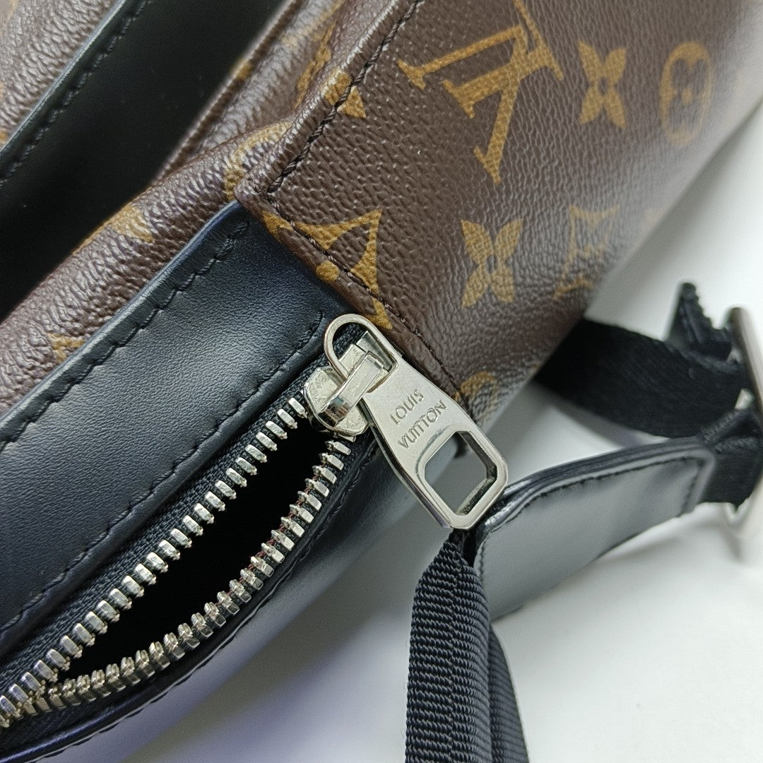 JOSH Monogram Coated Canvas Brown