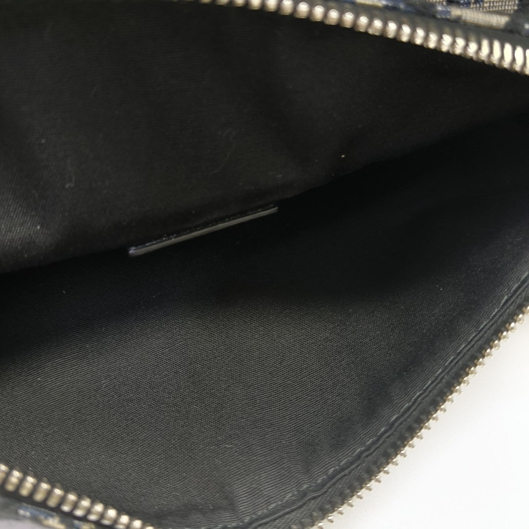 Authenticated pre-owned  Saddle Medium Oblique Canvas Blue - Crossbody Bag at Looply