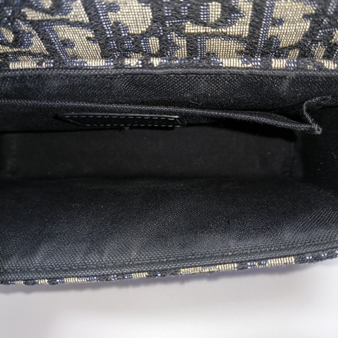 30 Montaigne Mini Oblique Canvas Blue