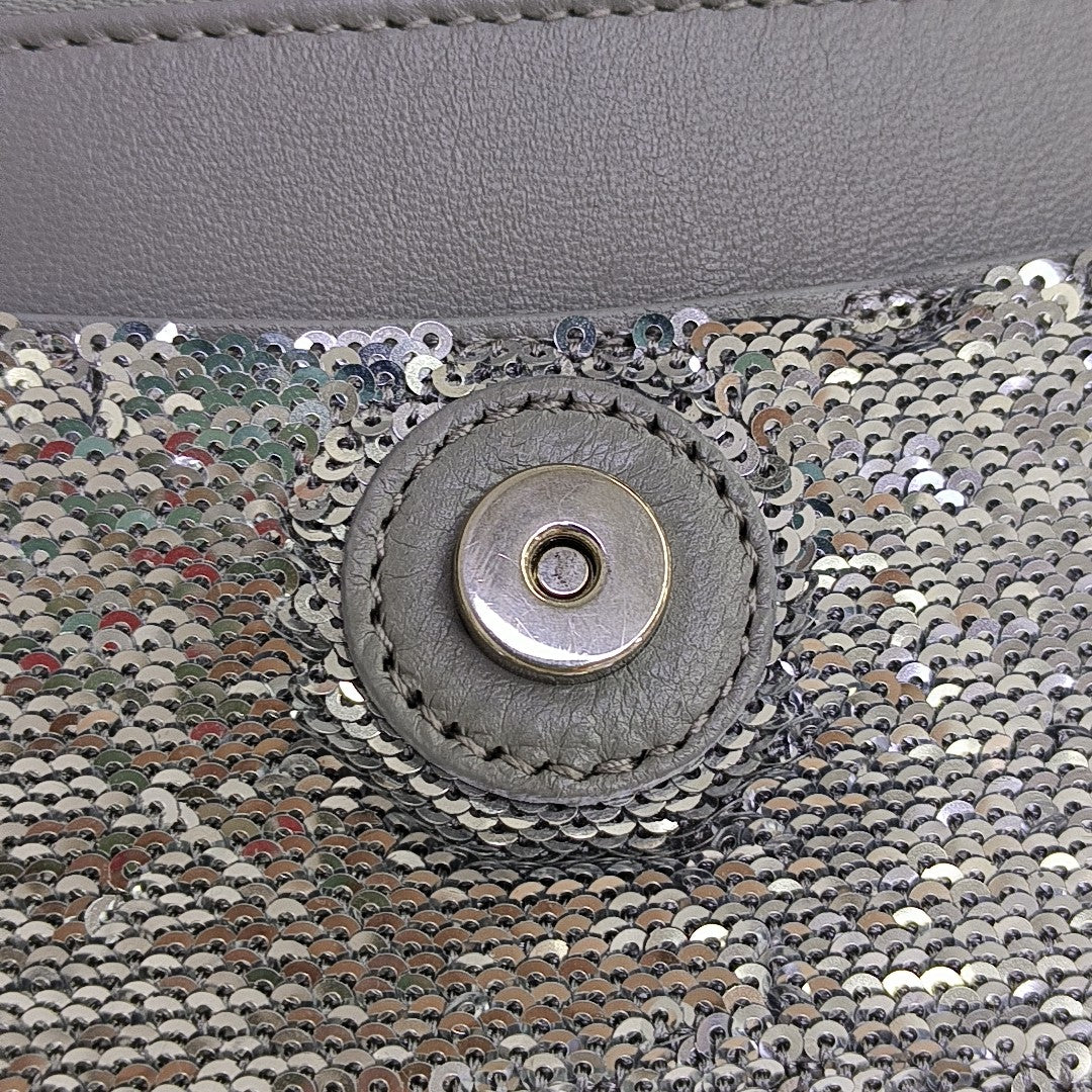 Hourglass Small Sequins Silver