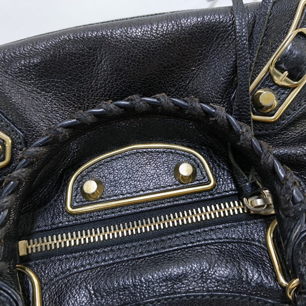Classic Metallic Edge City Mini Lambskin Black