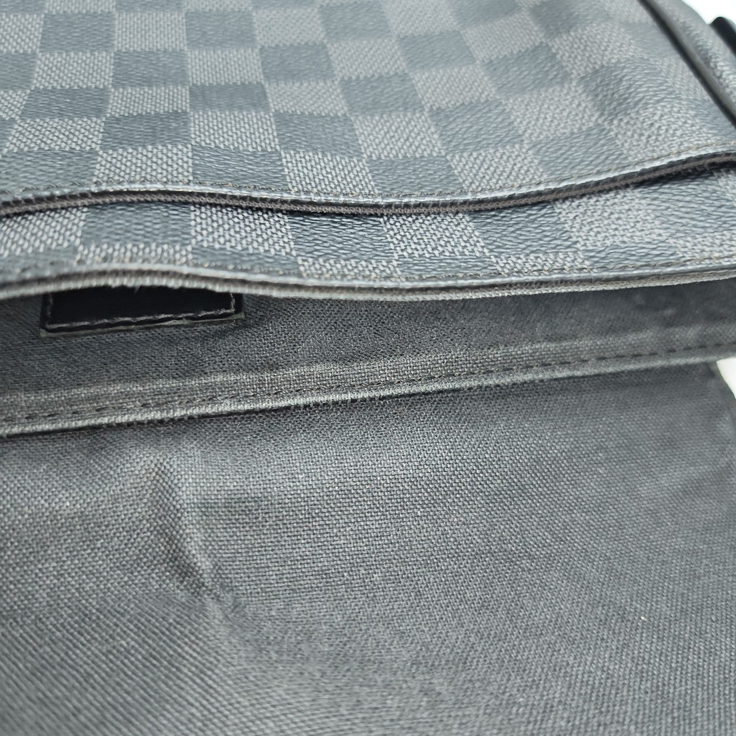 DISTRICT PM Damier Graphite Coated Canvas Gray