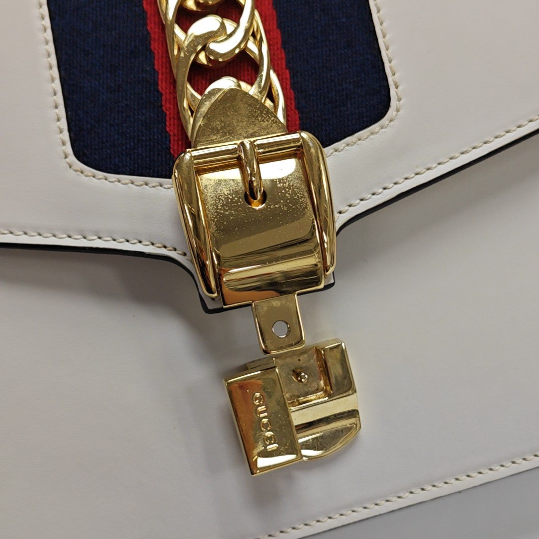 Sylvie Small Calfskin White