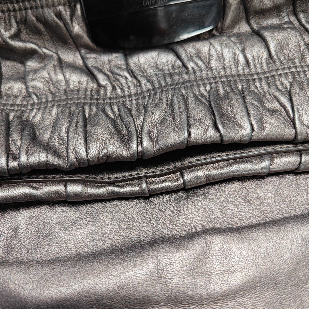 Quilted Lambskin Shoulder Bag Gray