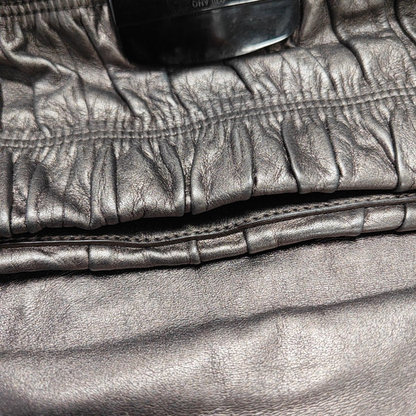 Quilted Lambskin Shoulder Bag Gray