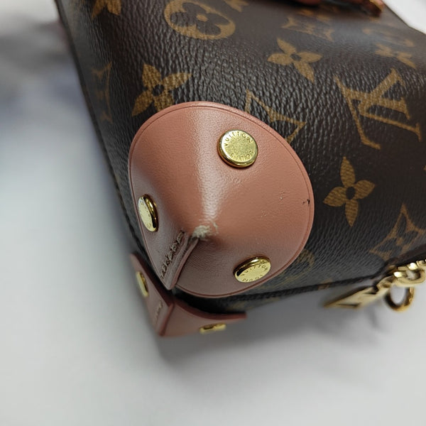 PETITE MALLE Monogram Coated Canvas Brown