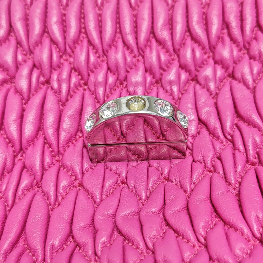 Crystal Quilted Lambskin Red