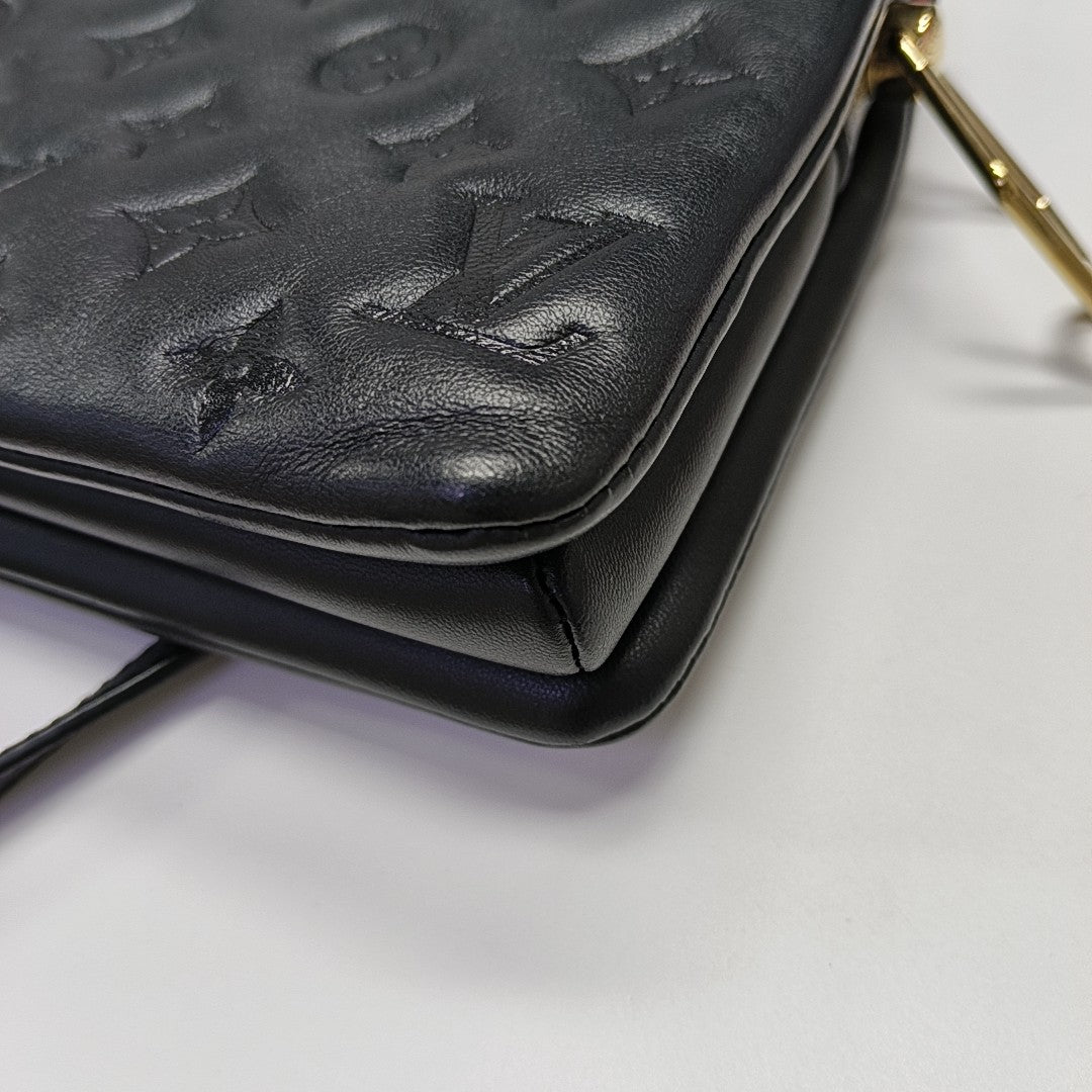 COUSSIN BB Monogram Lambskin Black