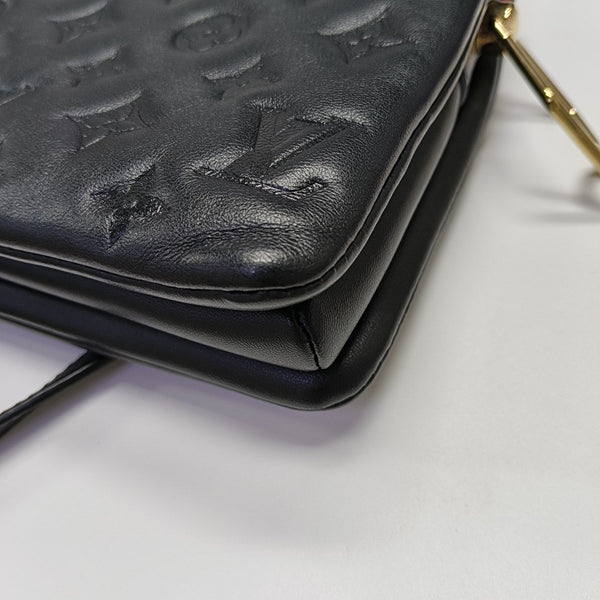 COUSSIN BB Monogram Lambskin Black