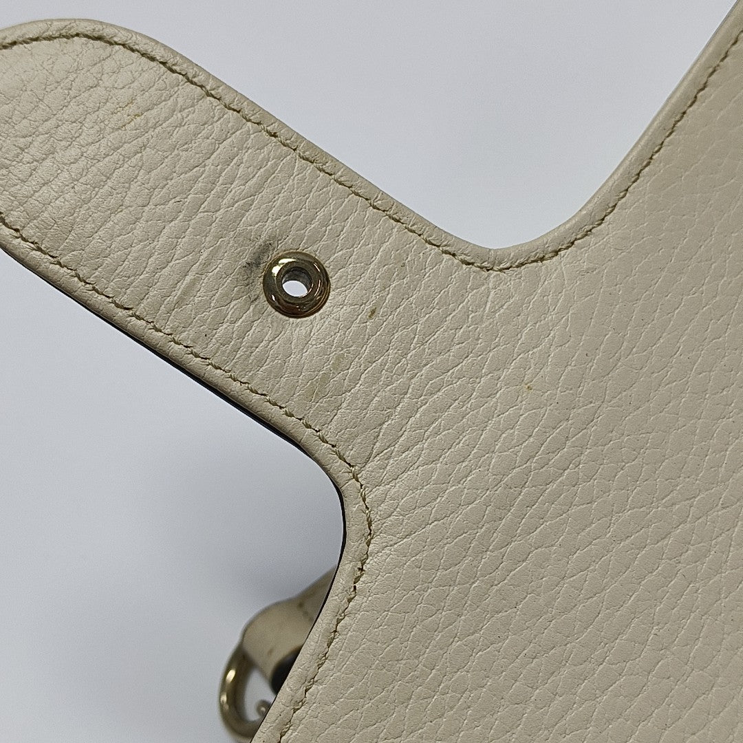 Interlocking G Large Calfskin Beige