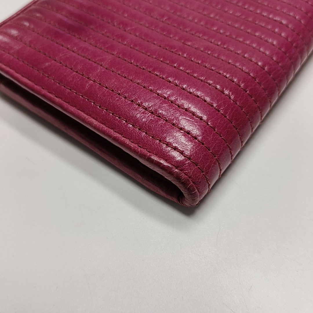 Miu Délice Quilted Lambskin Red Wallet