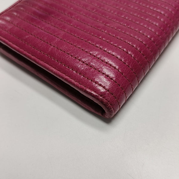 Miu Délice Quilted Lambskin Red Wallet