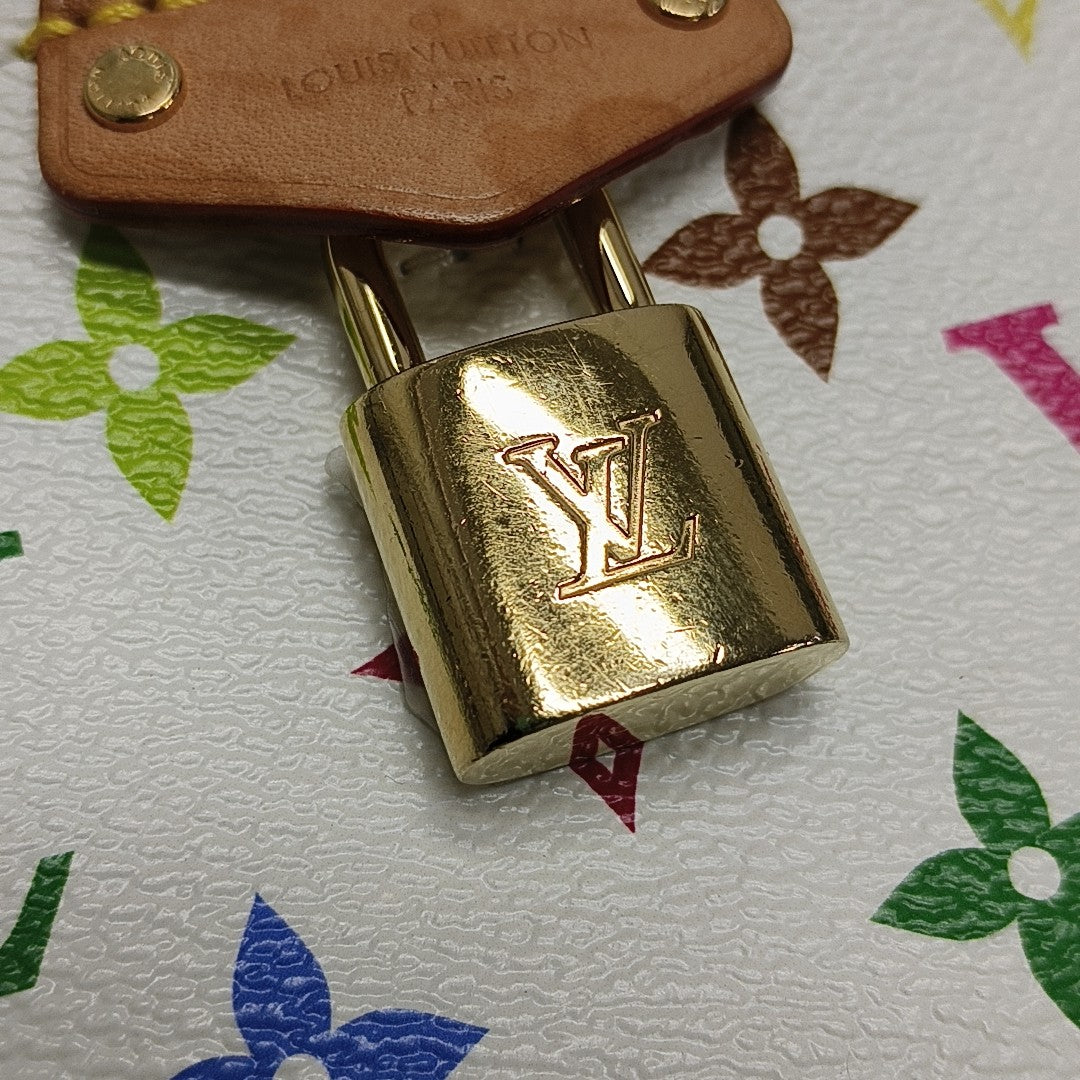 LV × TM Vanity Chain Pouch Monogram Coated Canvas White