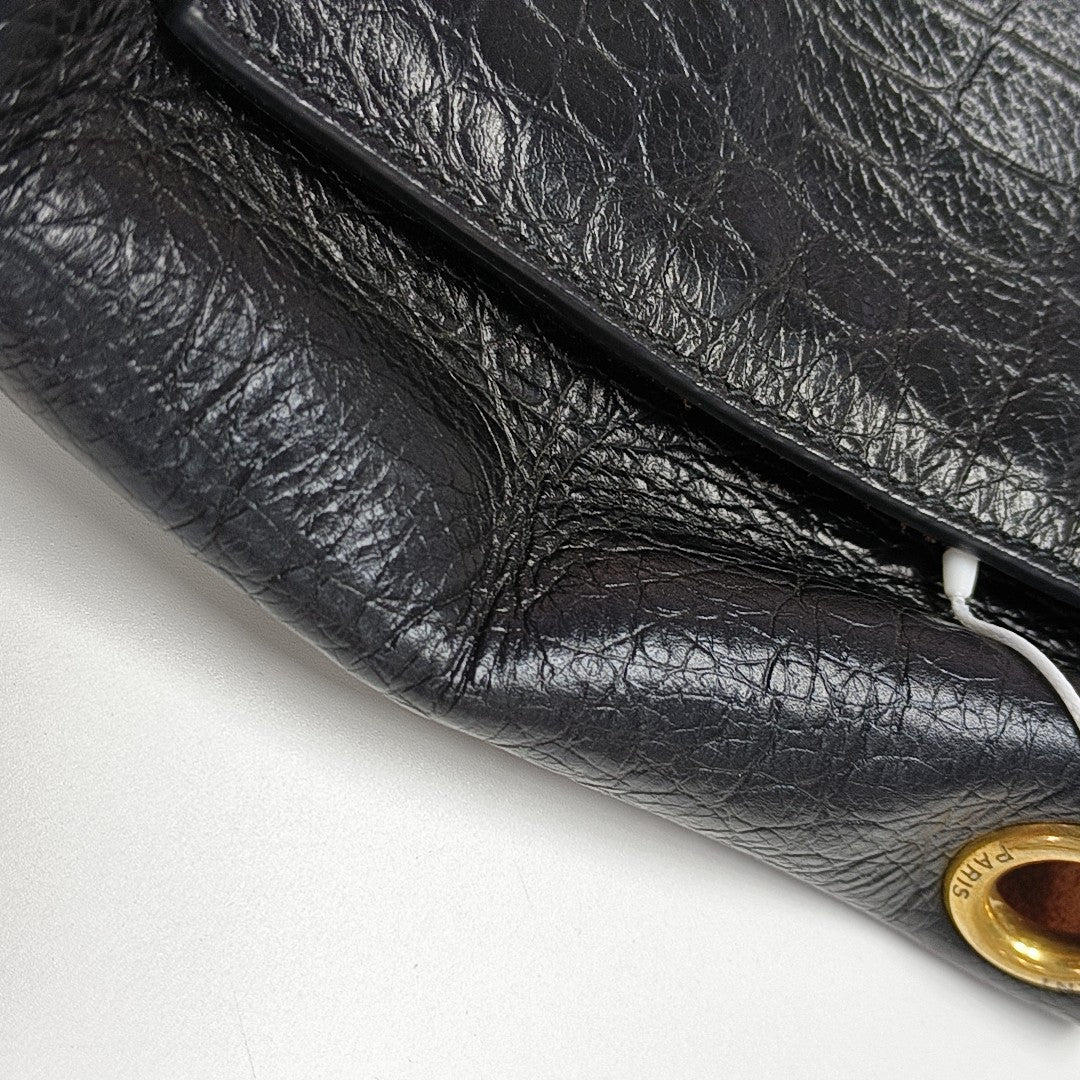 Calfskin Shoulder Bag Black