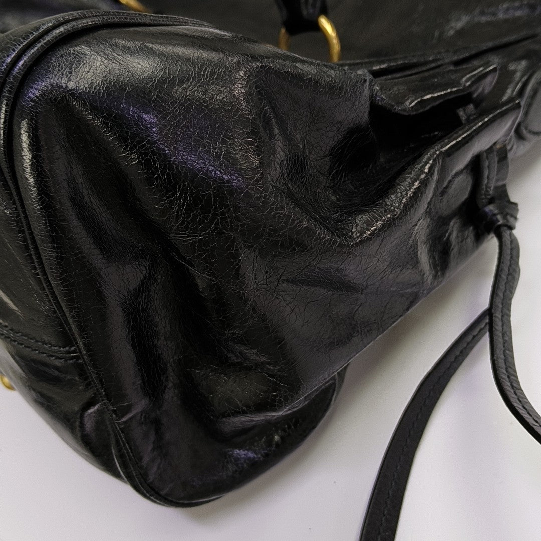 Calfskin Shoulder Bag Black