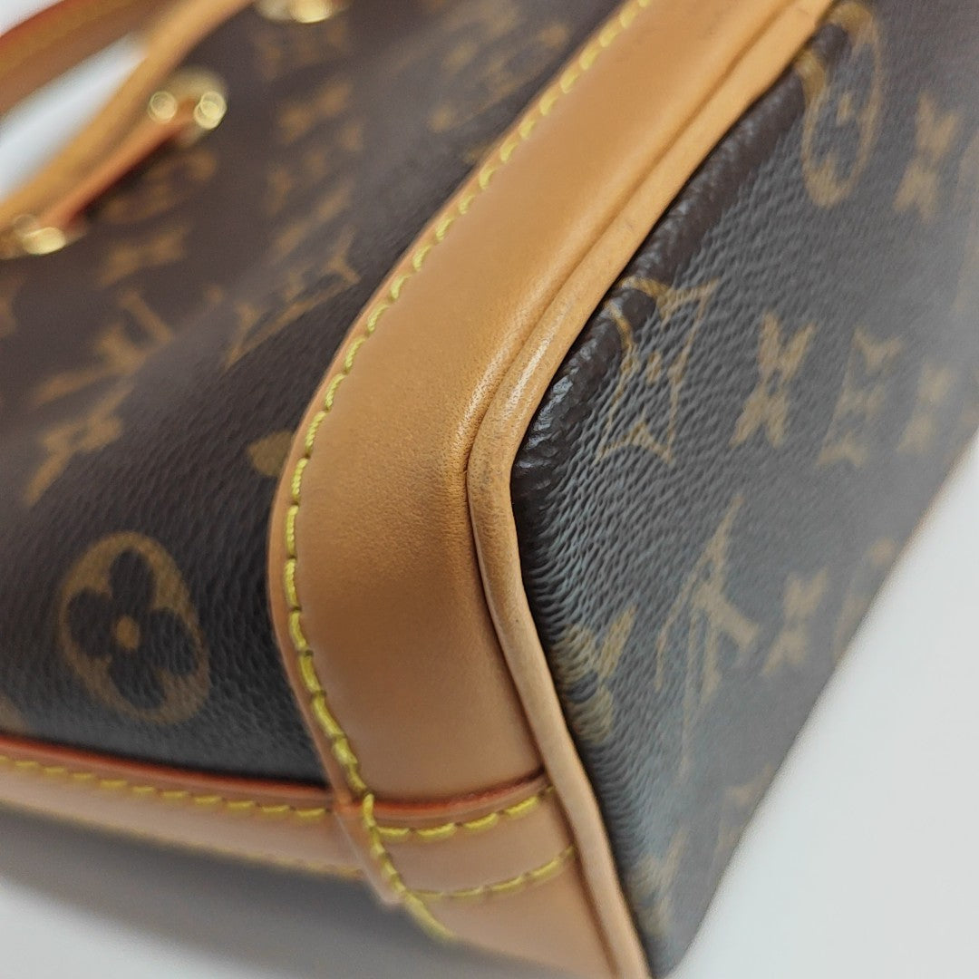 NOÉ Nano Monogram Coated Canvas Brown