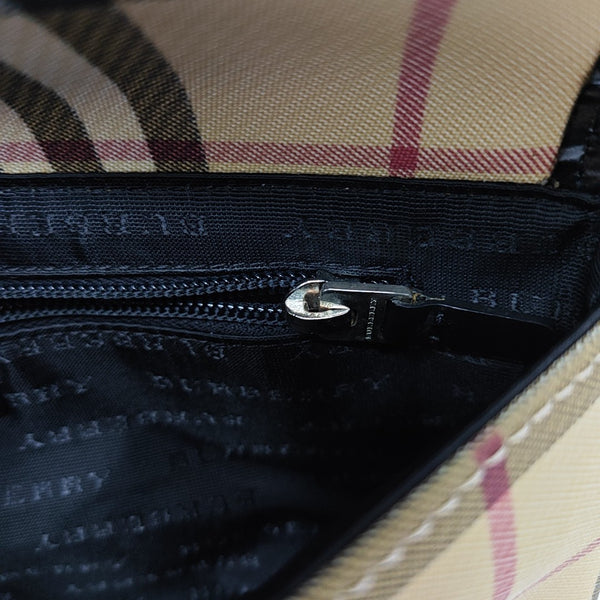 Coated Canvas Shoulder Bag Brown