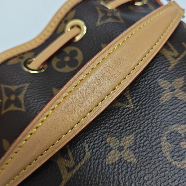 NOÉ Nano Monogram Coated Canvas Brown