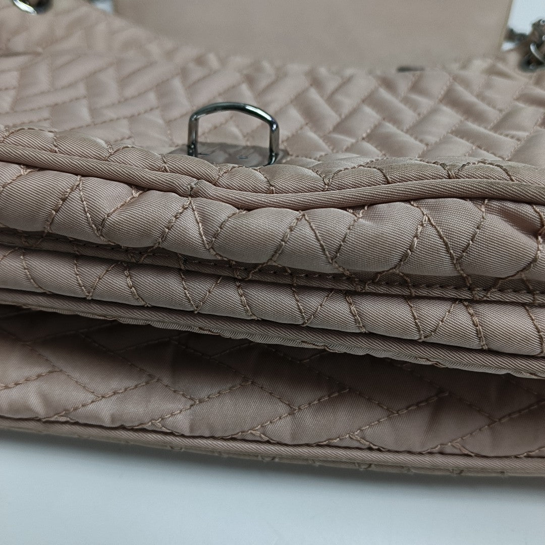 Quilted Nylon Shoulder Bag Pink