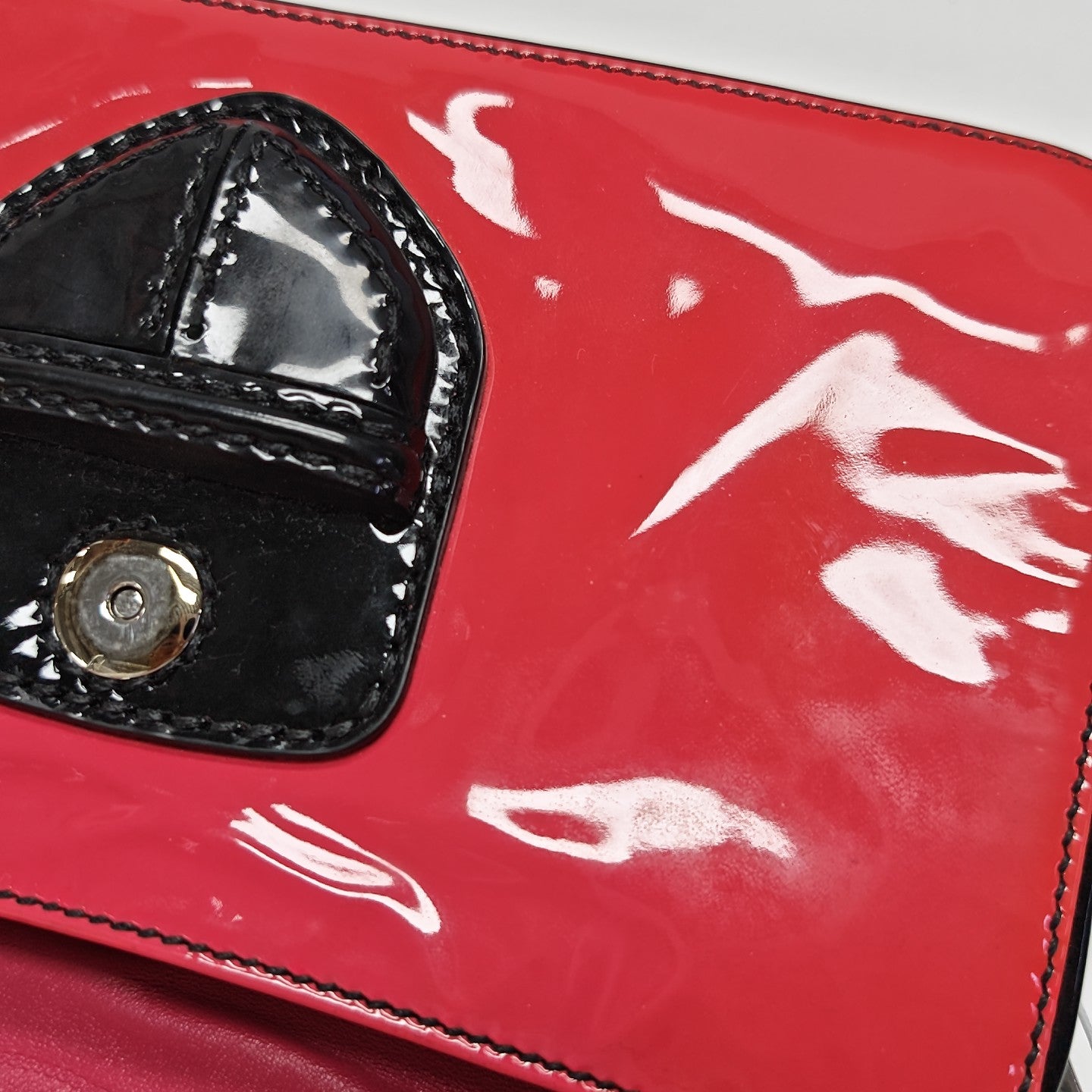 Patent Leather Shoulder Bag Orange