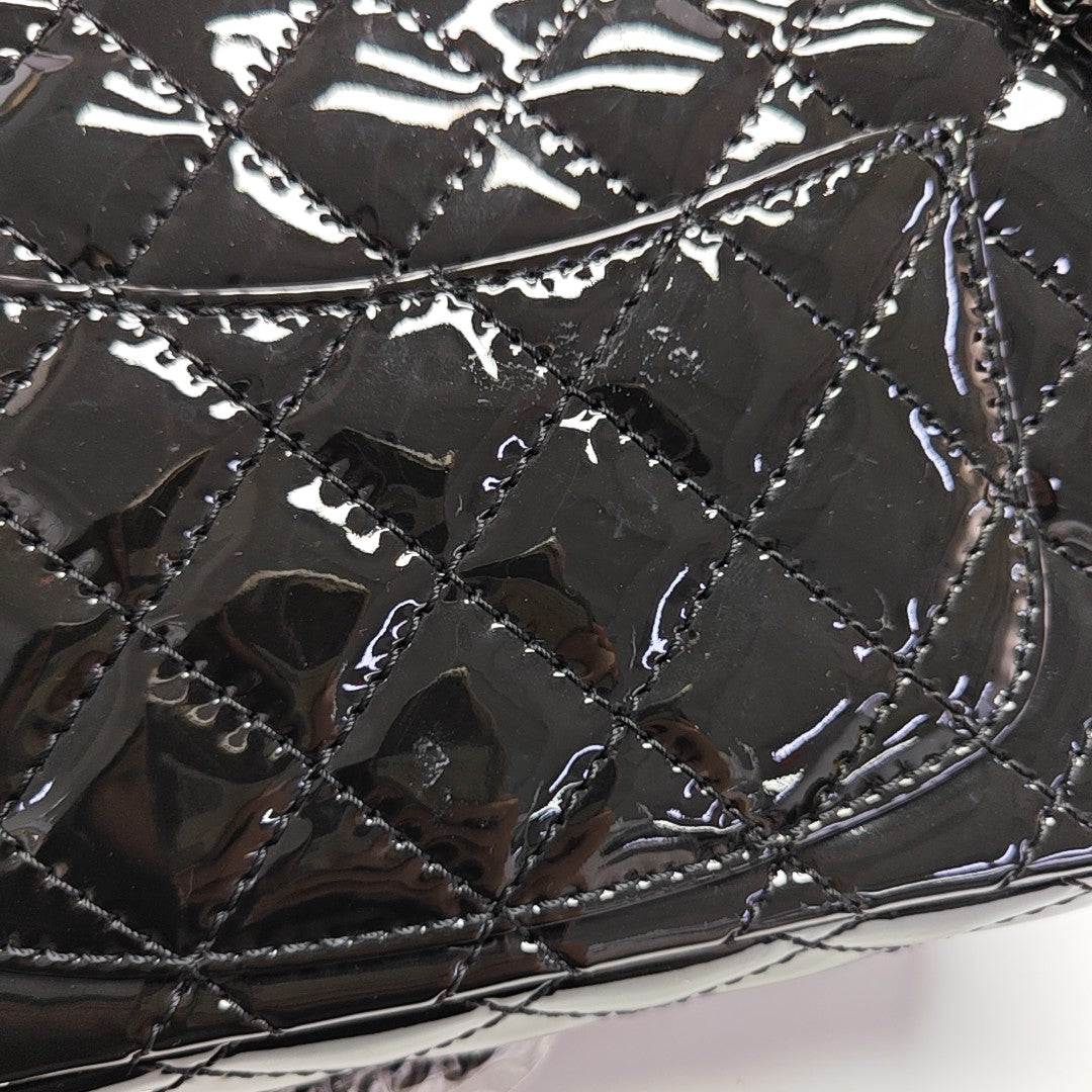2.55 224 (mini) Quilted Patent Calfskin Black