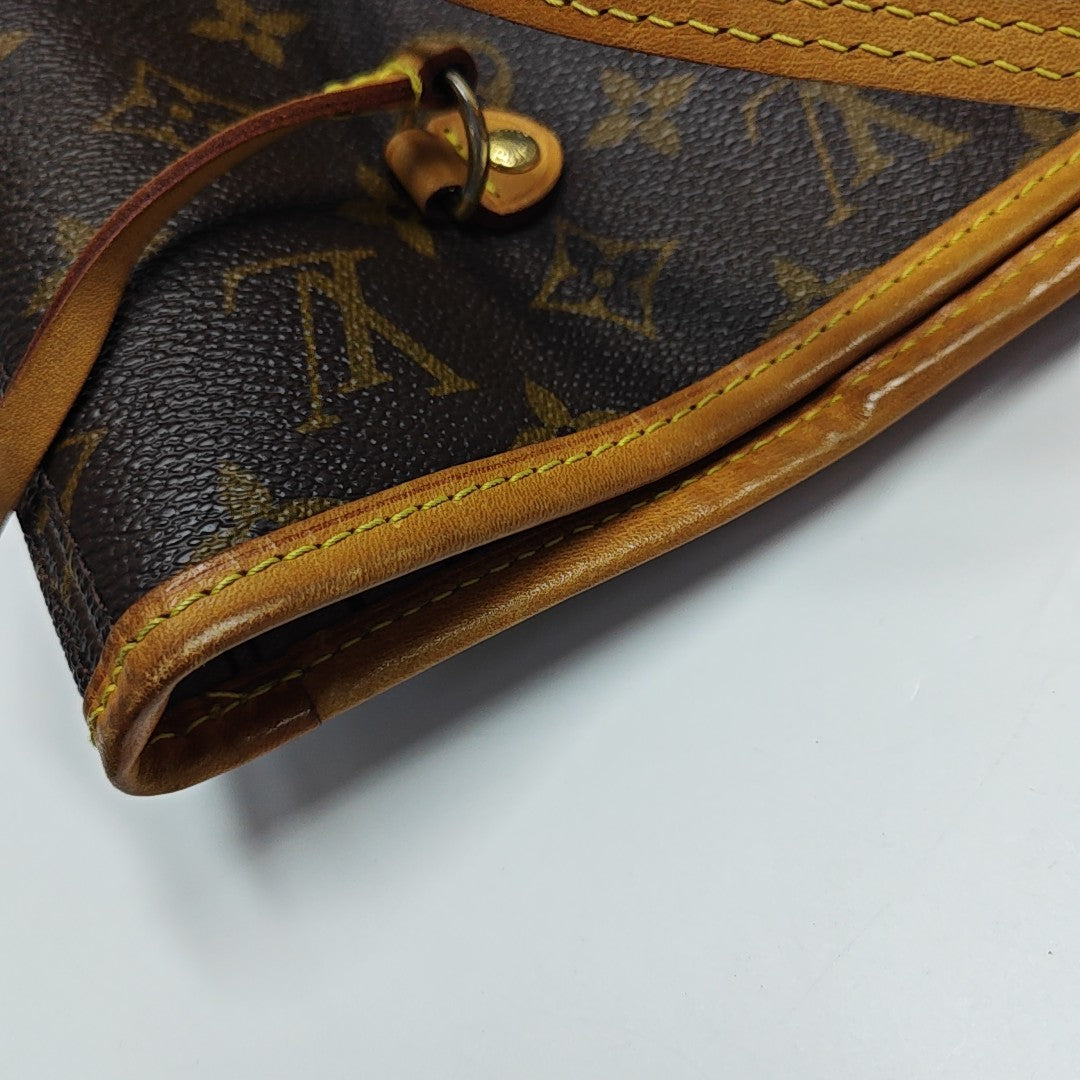 NEVERFULL MM Monogram Coated Canvas Brown