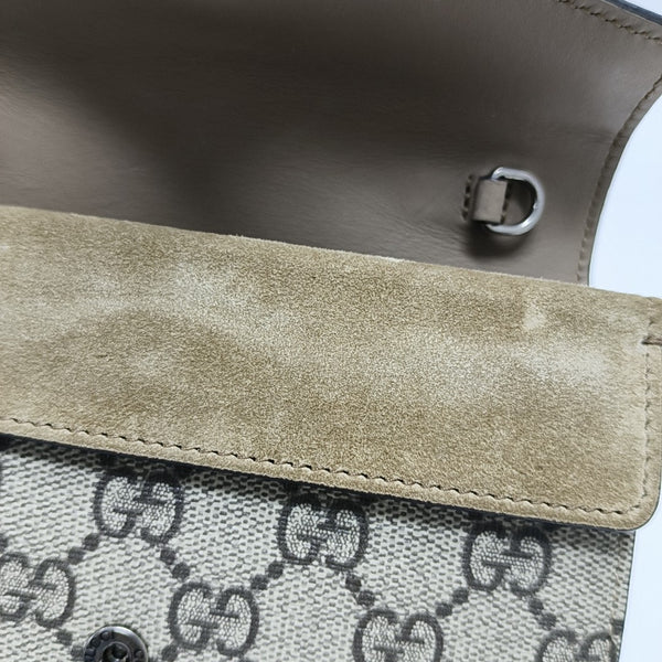 Dionysus Super Mini Monogram Coated Canvas Beige