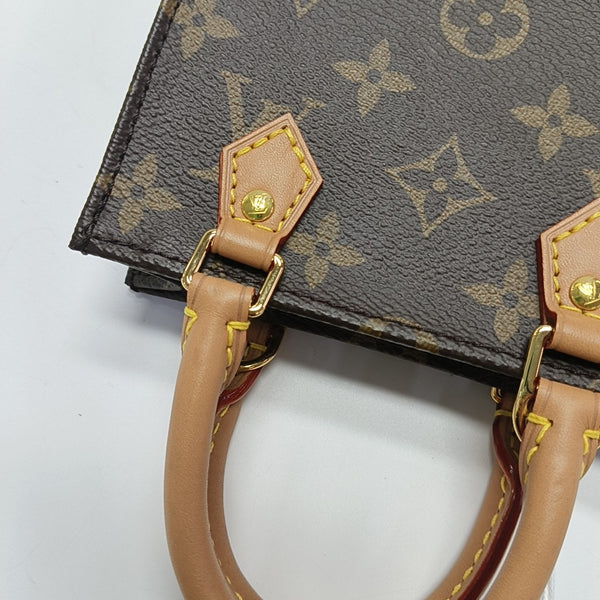 SAC PLAT Mini Monogram Coated Canvas Brown