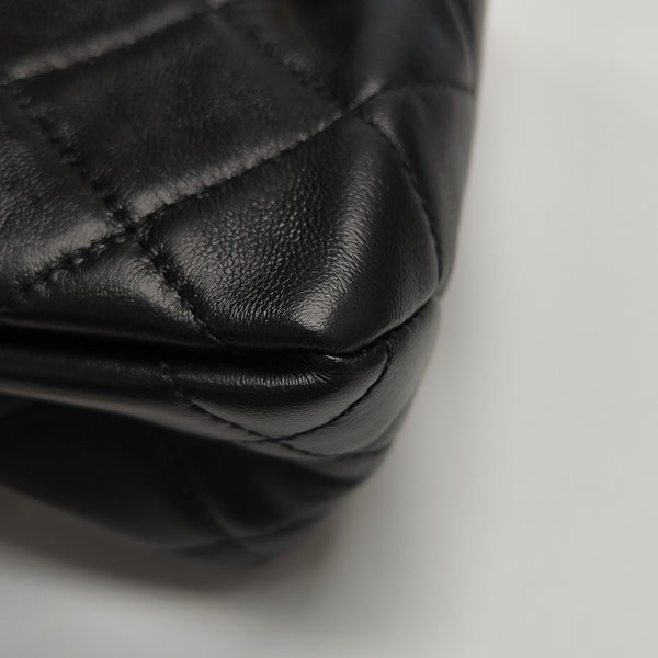 CHAIN INFINITY TOP HANDLE Mini Quilted Lambskin Black