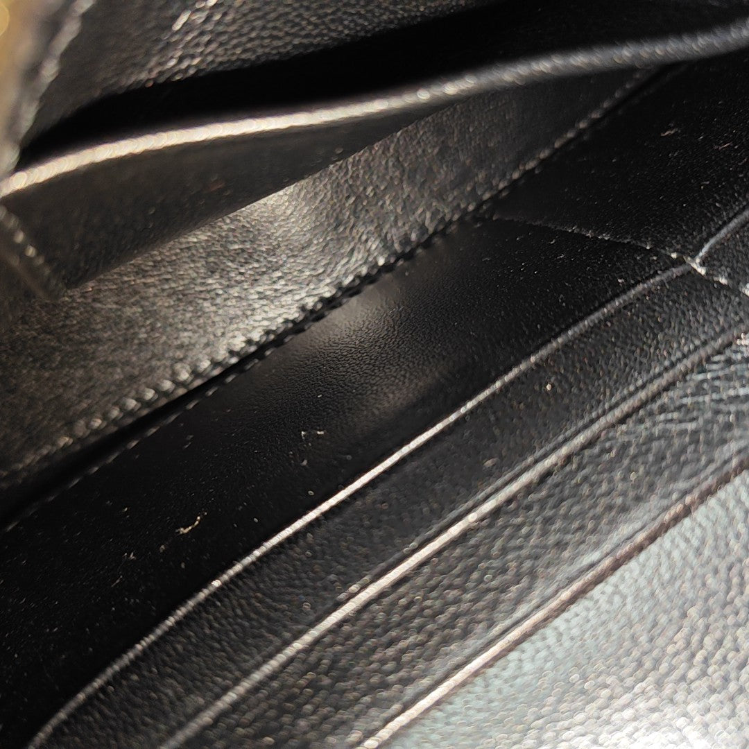 Hourglass Wallet On Chain Mini Calfskin Black