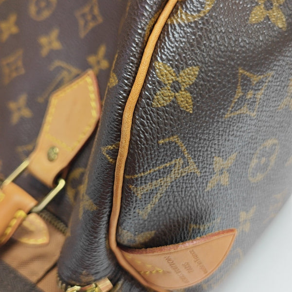 SPEEDY 30 Monogram Coated Canvas Brown