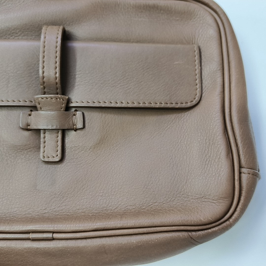 Calfskin Clutch Beige