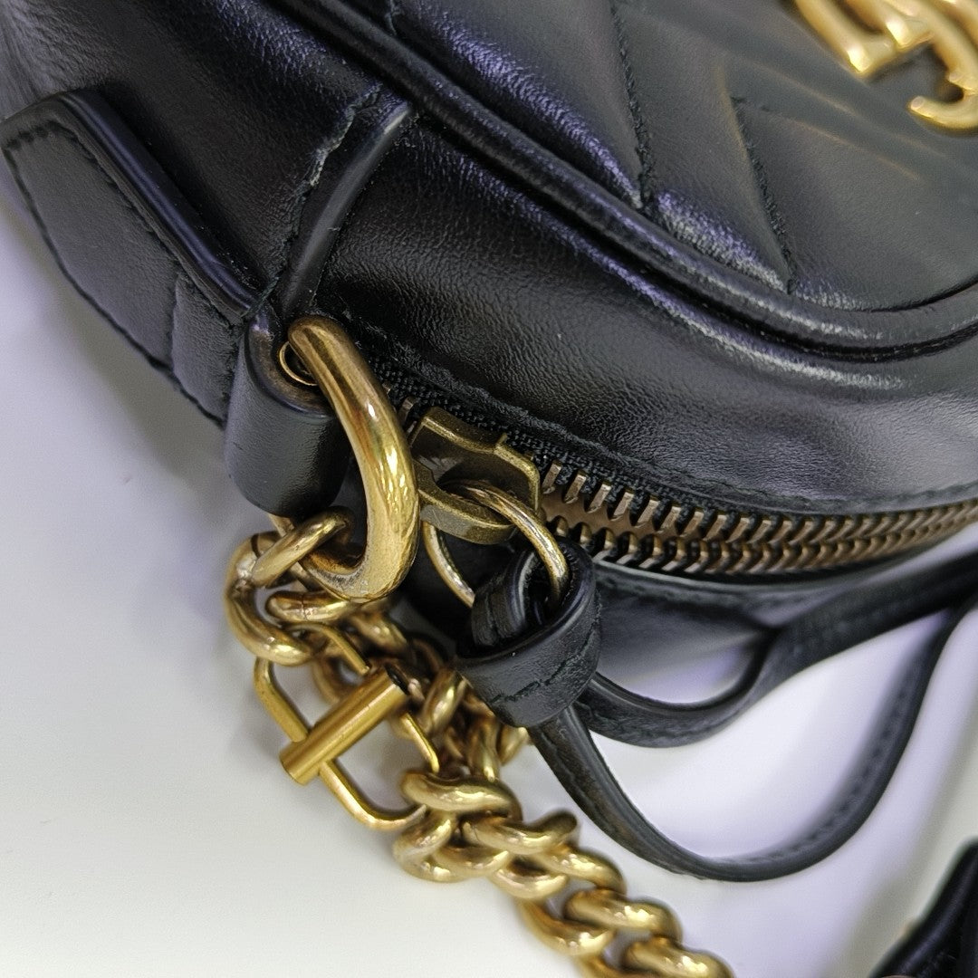 GG Marmont Mini Quilted Calfskin Black