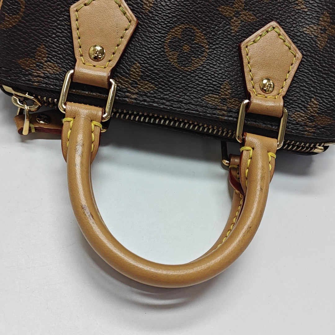 SPEEDY Nano Monogram Coated Canvas Brown