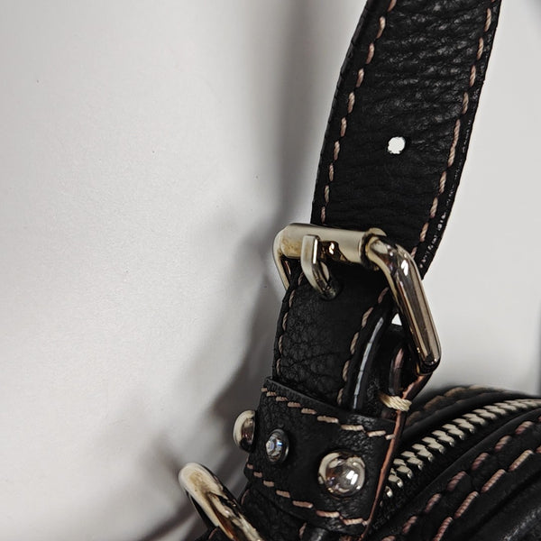 Calfskin Shoulder Bag Black