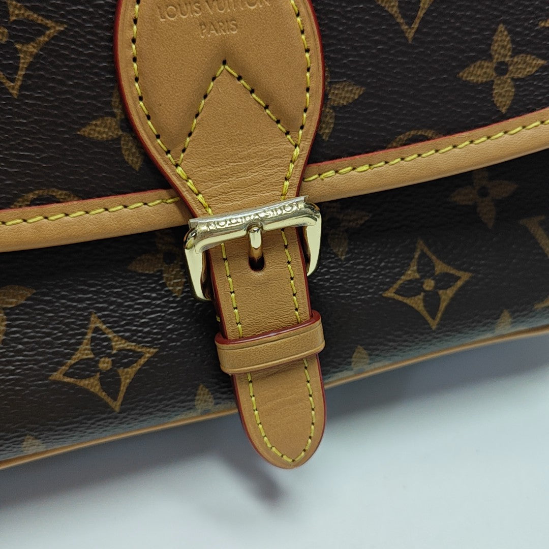 DIANE Monogram Coated Canvas Brown