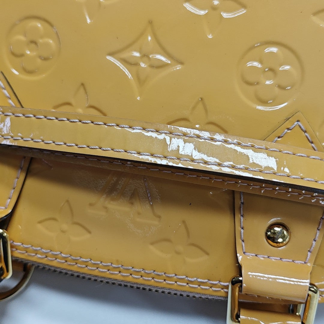 ALMA BB Monogram Patent Leather Yellow