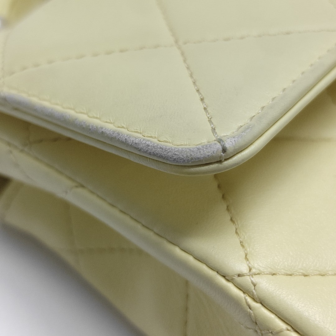 Quilted Lambskin Shoulder Bag Yellow
