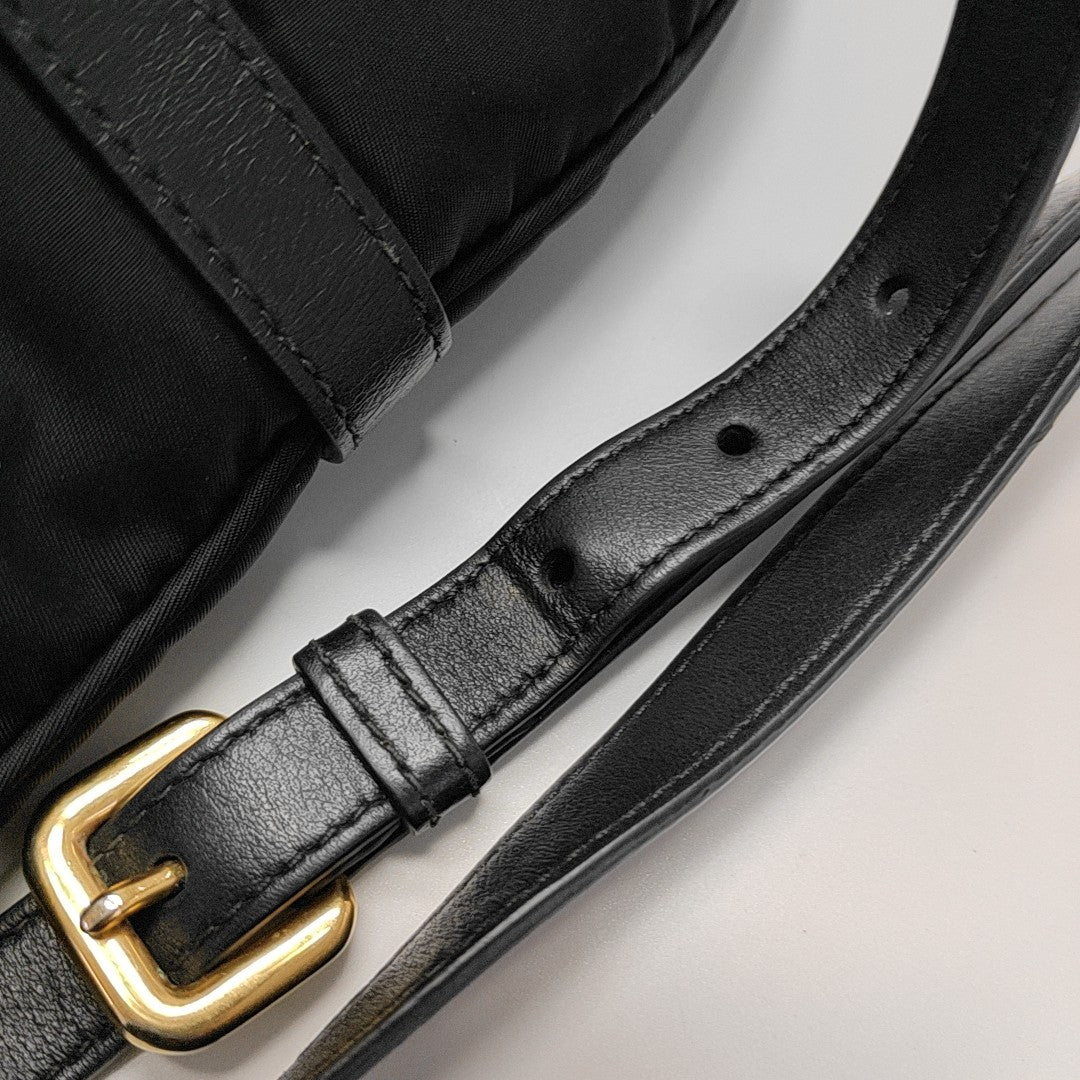 Nylon Shoulder Bag Black