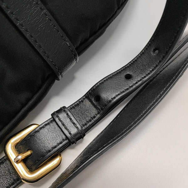 Nylon Shoulder Bag Black