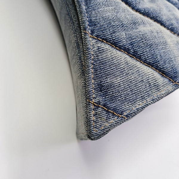 Crush Small Quilted Denim Blue