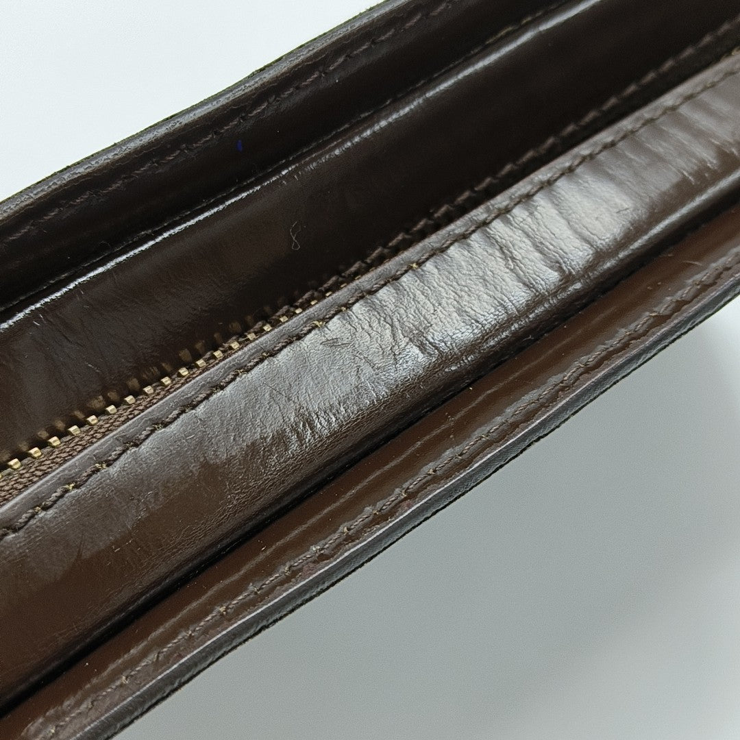 SAINT LOUIS Damier Ebene Coated Canvas Brown