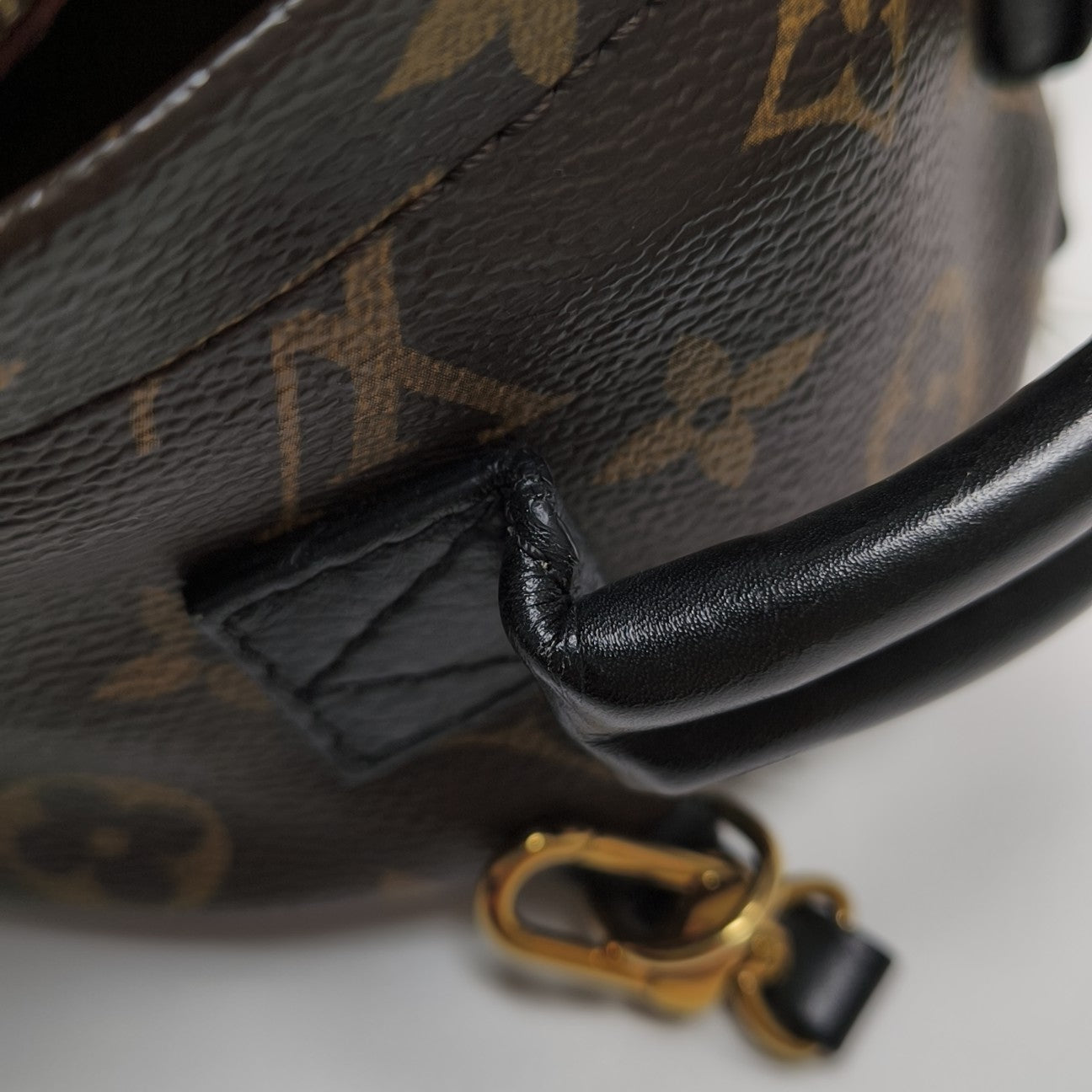 PALM SPRINGS Mini Monogram Coated Canvas Brown