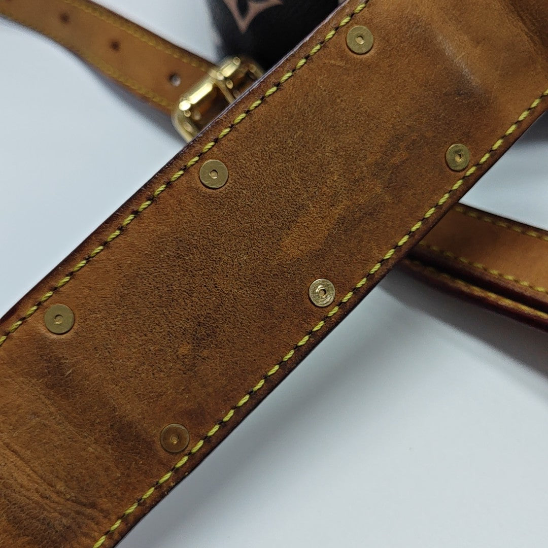 LV × TM SOLOGNE Monogram Coated Canvas Black