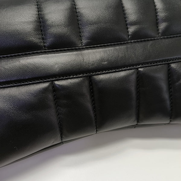 Horsebit Chain Medium Quilted Lambskin Black
