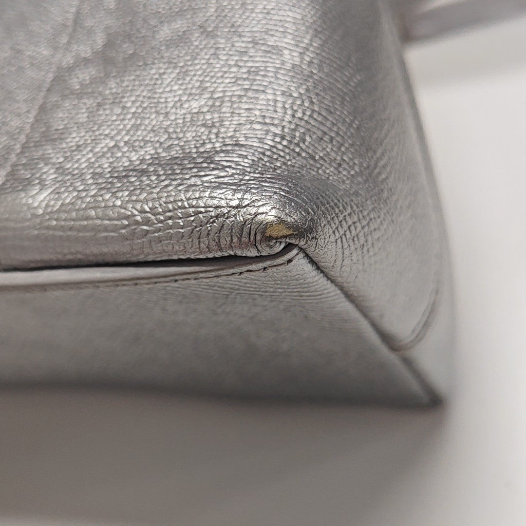 Downtown Small Calfskin Silver